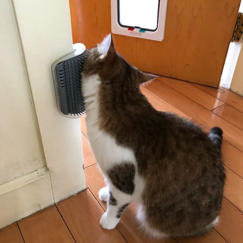 Escova para Gatos de Super Fixação | Massagem e Relaxamento (com Catnip)